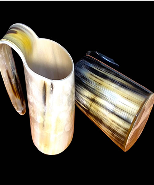 Handcrafted Authentic Viking Mead  Horn Mugs